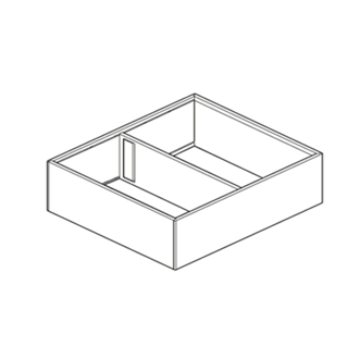 AMBIA-LINE frame for LEGRABOX/MERIVOBOX high fronted pull-out 270mm