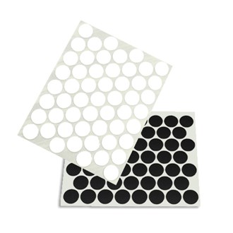 FastCap Adhesive 14mm Cover Caps Peel and Stick (52 per sheet)