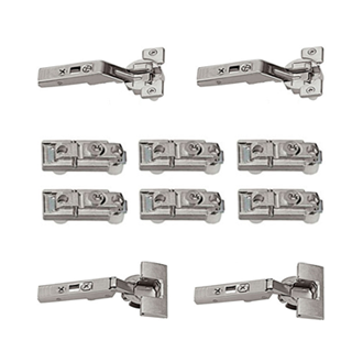 CLIP top centre hinge (Pack/Set) for AVENTOS bi-fold lift systems 134° unsprung boss: knock-in