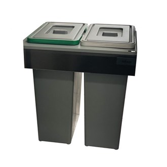 Waste Bin 2 x 35 ltr Door Mounted  - Cabinet 500mm To Suit TANDEMBOX Drawer