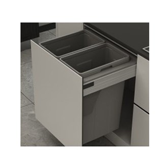 Waste Bin 2 x 35 ltr Door Mounted - Cabinet 600mm  To Suit TANDEMBOX Drawer