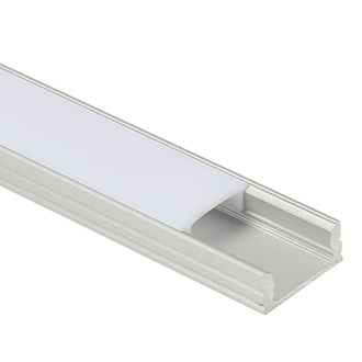 LED Al Pro Low Profile Silver with Frosted Cover