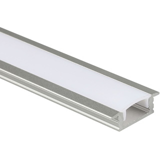 LED Al Pro Shallow Recessed Silver with Frosted Cover