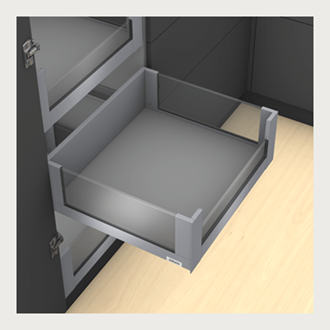 Blum LEGRABOX free Inner Drawer C Height GALLERY RAIL 177MM drawer 450MM TIP-ON BLUMOTION in Orion Grey 70KG for drawer weight of 35-70kg