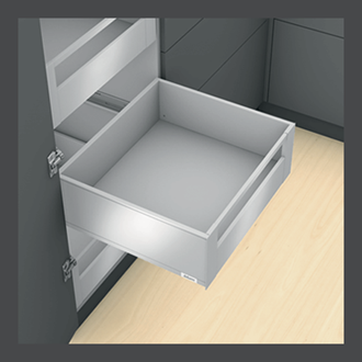 Blum LEGRABOX pure Inner Drawer C Height GALLERY RAIL 177MM drawer 350MM Integrated BLUMOTION in Orion Grey 40KG
