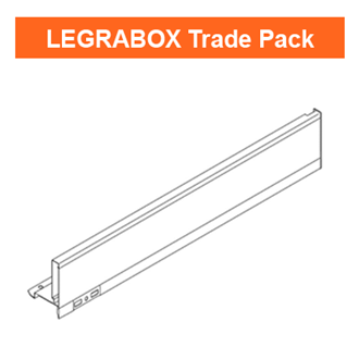 Blum LEGRABOX Side Trade Pack Silk White M Height 500mm - Quantity: 20 sides